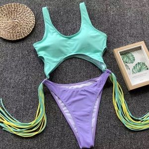 Ultra sexy one piece swimsuit meant, Violet yellow